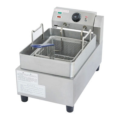Stainless Steel 2 Basket Commercial Deep Fryer Electric Fryer For Restaurant