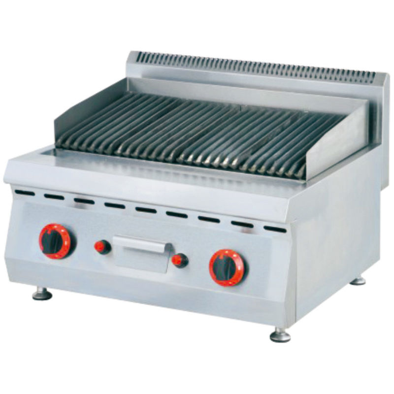 Restaurant Commercial Kitchen Grill Stainless Steel Gas Lava Rock Grill