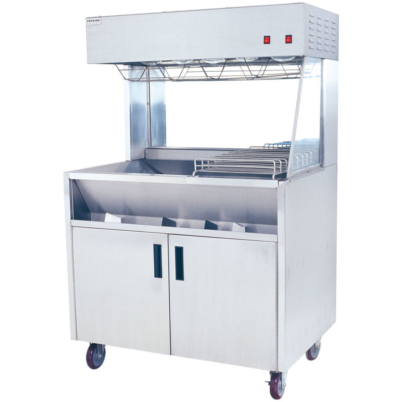 Commercial Free Standing Potato Chips Fry Warmer Station Chip Dump