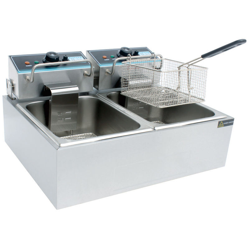 Counter Top Commercial Deep Fryer Dual Tank Electric Fryer For Restaurant